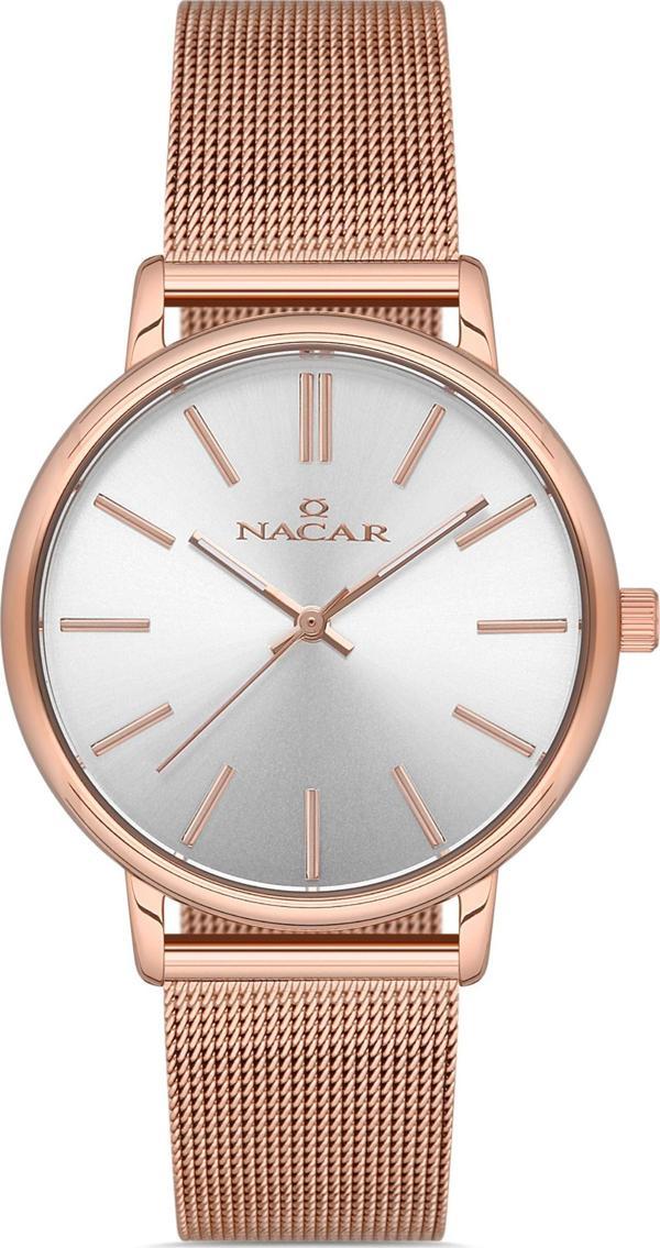 Nacar NC31-299186U-RSM Pembe Hasır Band Erkek Kol Saati - Image 1