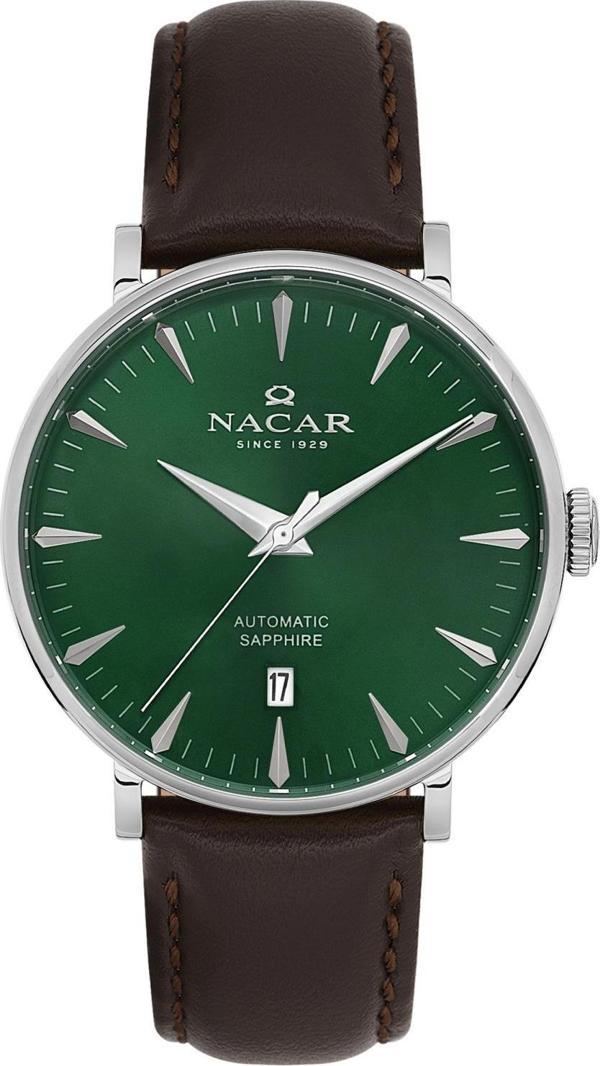 Nacar NC34-29B640-ANL2 Kahverengi Hakiki Deri Erkek Kol Saati - Image 1