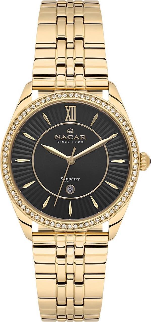 Nacar NC34-39B677-DBMS Sarı Metal Band Kadın Kol Saati - Image 1