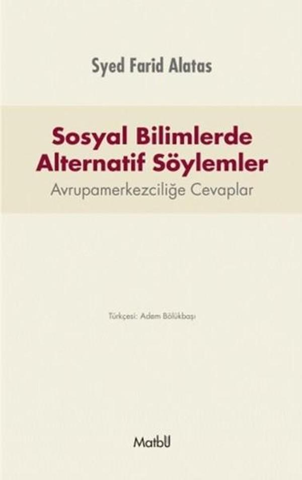 Sosyal Bilimlerde Alternatif Söylemler - Matbu - Image 1