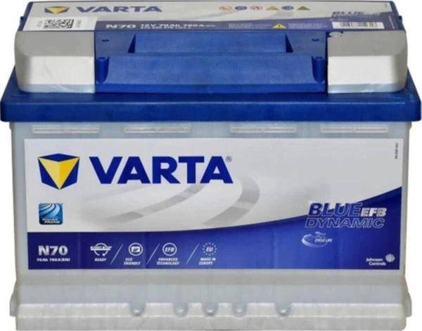 Varta Akü 12V 70  Ah 650A Efb Start-Stop N70 - Image 1
