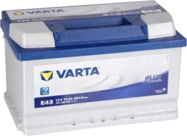 Varta E43 12 Volt 72 Amper Alçak Akü 2 Yıl Garantili  - Eski Akü İadesiz - Image 1