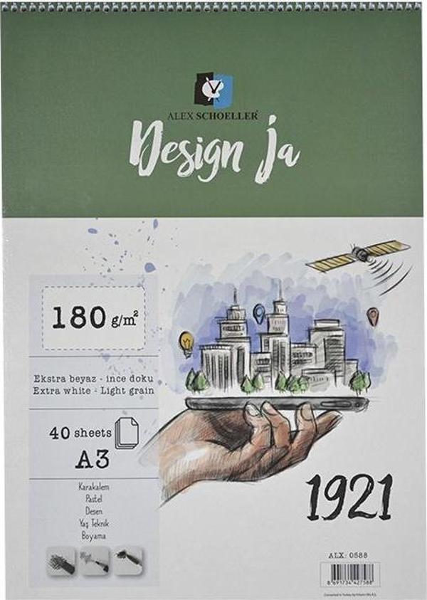 Alex Schoeller Design Ja Çizim Defteri 180gr A3 - Image 1