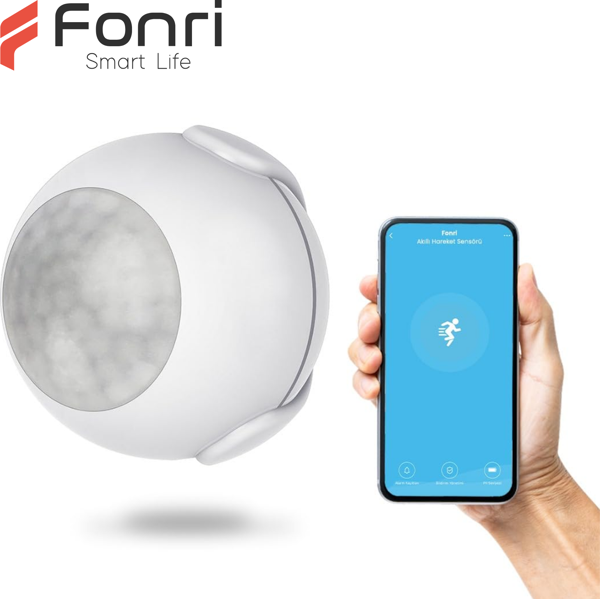 Fonri Akıllı Kablosuz Hareket Sensörü, Google Asistan Destekli, Wifi, Uzaktan Kontrol, 2 Yıl Garantili, Tuya Destekli - Image 1