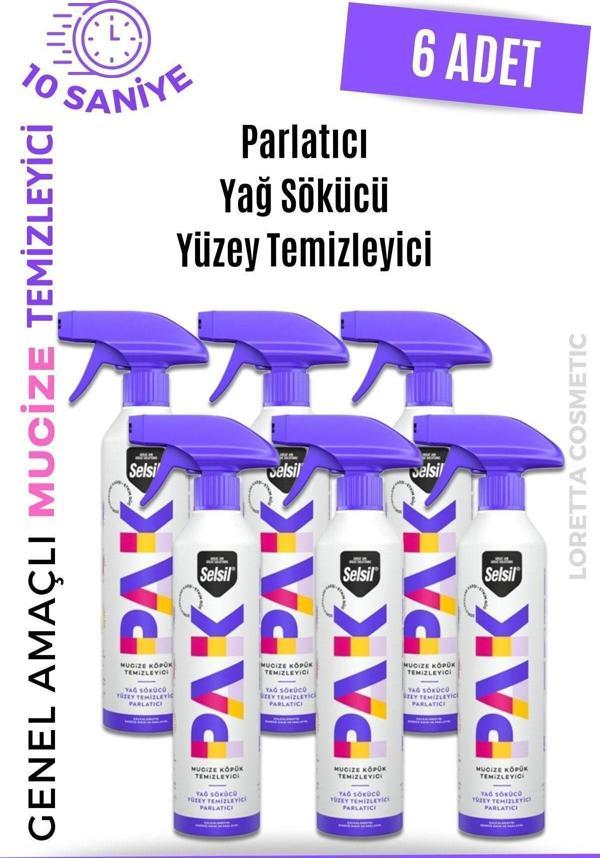 Pak 6 Lı 500 Ml Mucize Köpük Temizleyici Sprey Yağ Sökücü Yüzey Temizleyici Parlatıcı - Image 1