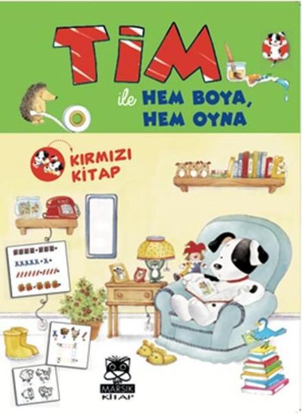 Tim ile Hem Oyna Hem Boya - Kırmızı Kitap - Marsık Kitap - Image 1