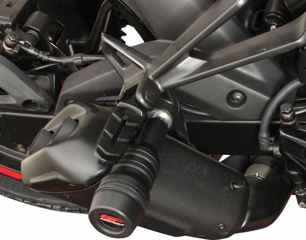 GP Kompozit Bajaj Pulsar F 250 2022-2024 Uyumlu Egzoz Koruma Takozu Siyah - Image 1