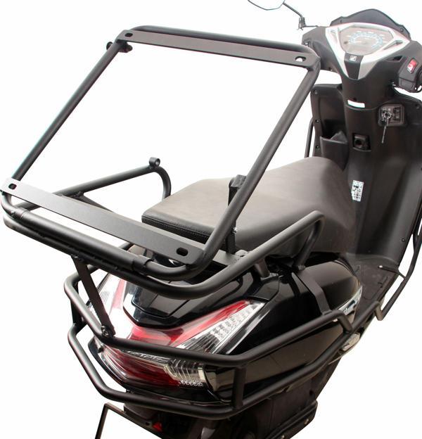 GP Kompozit Honda Activa 2023-2024 Uyumlu Damperli Arka Çanta Demiri Siyah - Image 1