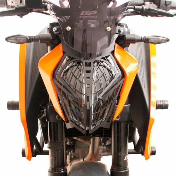 GP Kompozit KTM Duke 250 2024 Uyumlu Far Koruma Siyah - Image 1