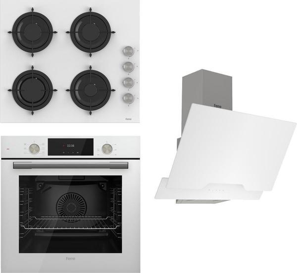 Ferre Flowart Cs Serisi Beyaz Ankastre Set ( D064 - Cs206 - Qms63cb ) - Image 1