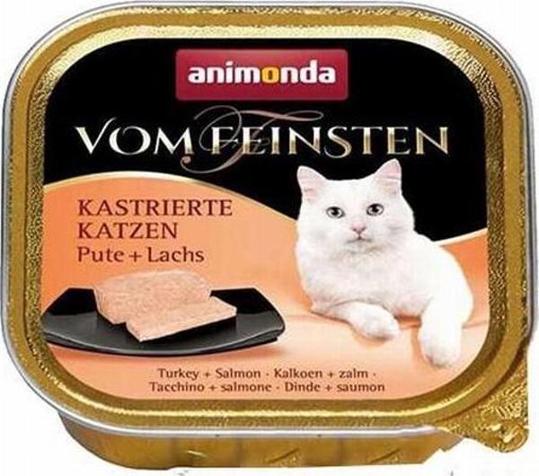 Animonda Von Feinsten Hindi ve Somonlu Kısırlaştırılmış Kedi Konservesi 100 Gr - Image 1