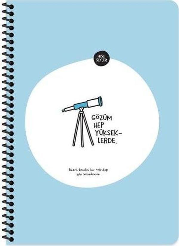 Hisli Şeyler A4 80Yp.Kar.Spr.Stickerli Defter - Gözüm Yükseklerde - Image 1