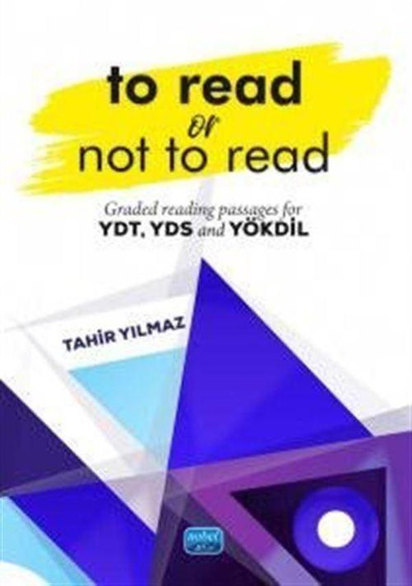 To Read Or Not To Read - Graded Reading Passages For YDT, YDS And YÖKDİL - Nobel Akademik Yayıncılık - Image 1
