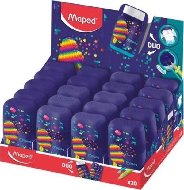 Maped Connect Pıxel Party Çift Delikli Silgili Kalemtraş - Image 1