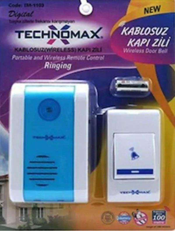 Kablosuz 100 MT Mesafeli Kapı Zili - Image 1