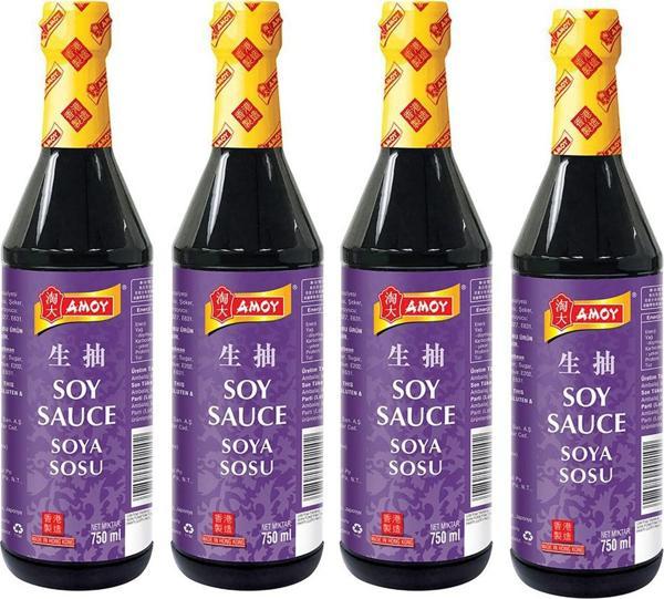 Amoy Soya Sosu 750 ml x 4 Adet - Image 1