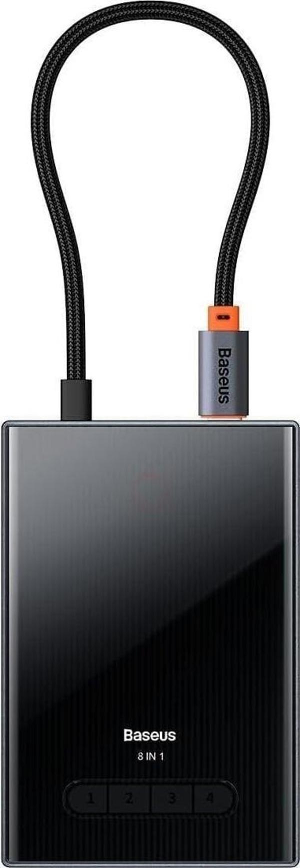 Baseus Pioneer Joy 8 in 1 Multifonksiyonal Type-C Hub Dock Station -Gri - WKYY030413 - Image 1