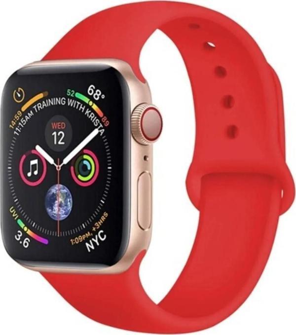 ScHitec T700 Android İos Uyumlu Çağrı Özellikli Akıllı Saat Gold Kasa Kırmızı Kordon - Image 1