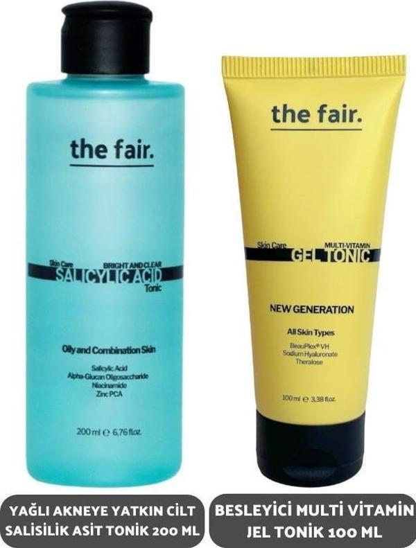 The Fair Yağlı Cilt Salisilik Asit Tonik 200 ml ve Besleyici Multi Vİtamin Jel Tonik 100 ml - Image 1