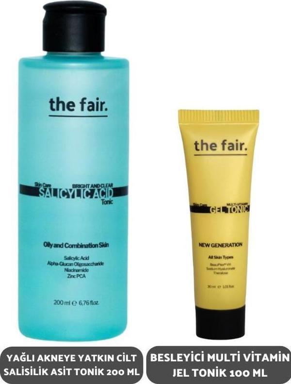 The Fair Yağlı Cilt Salisilik Asit Tonik 200 ml ve Besleyici Multi Vİtamin Jel Tonik 30 ml - Image 1