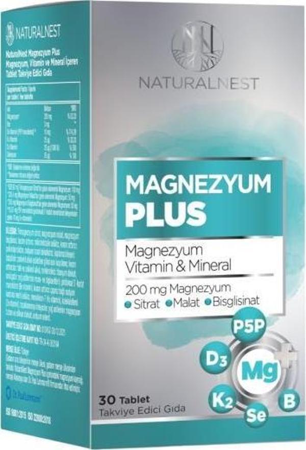 NATURALNEST MAGNEZYUM PLUS 30 TABLET - Image 1