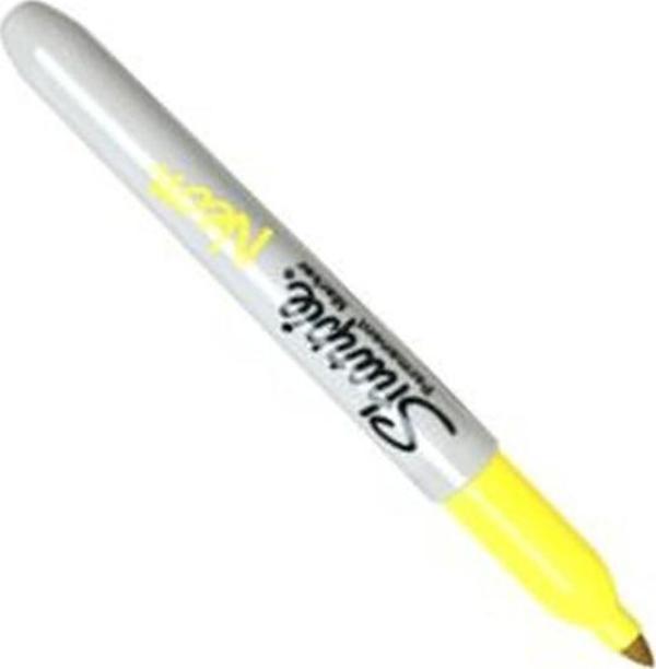 Sharpie Neon Permanent Fosforlu Sarı Markör - Image 1