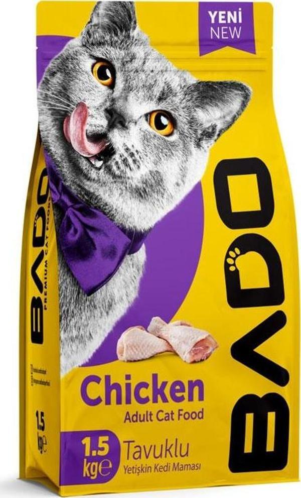 Bado Yetişkin Kedi Maması Tavuk Etli 1,5 Kg - Image 1