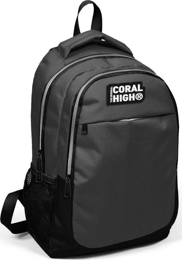 Coral High Gri Siyah Erkek Çocuk İlkokul Ortaokul Sırt Çantası - Image 1