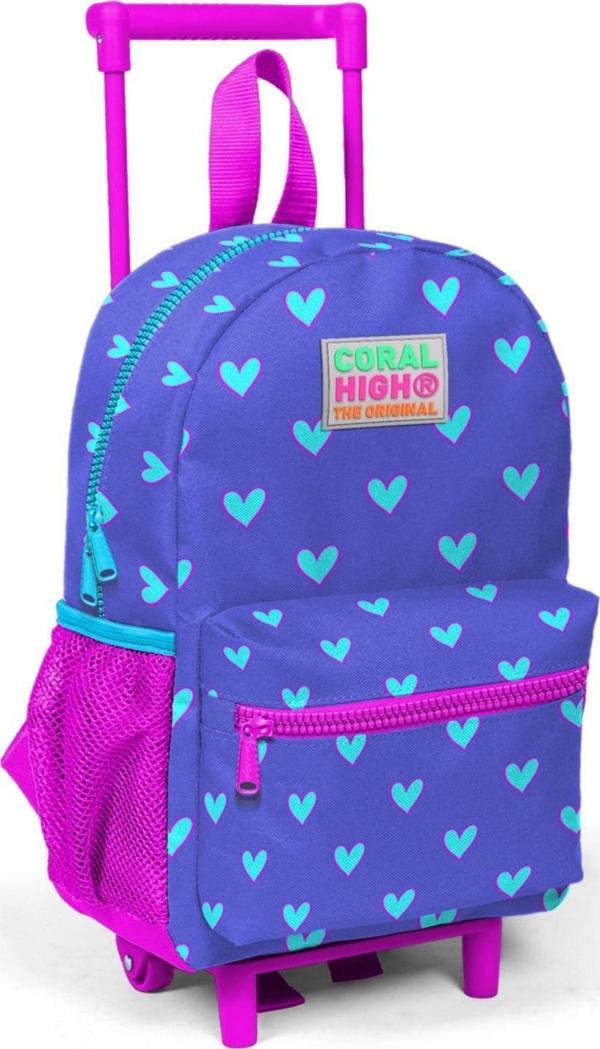 Coral High Kalp Baskılı Anaokul Çekçek Çantası - Kız Çocuk - Image 1