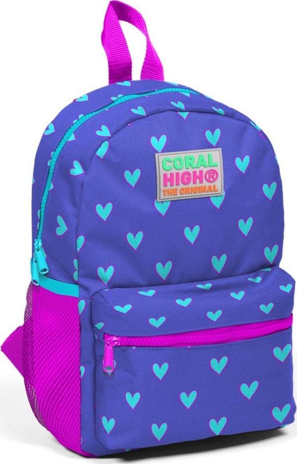 Coral High Kalp Baskılı Yuva, Kreş ve Günlük Sırt Çantası - Kız Çocuk - Image 1