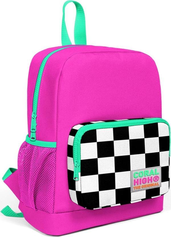 Coral High Pembe Damalı Anaokul ve İlkokul 1.Sınıf Okul Çantası - Kız çocuk - Image 1