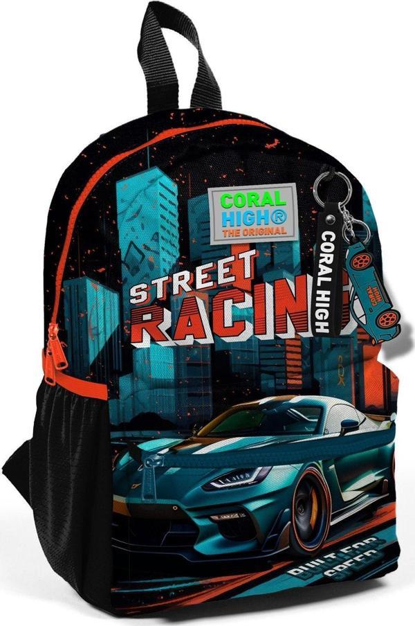 Coral High Siyah Nefti Yarış Arabası Mini Yuva Sırt Çantası - Erkek Çocuk - Image 1