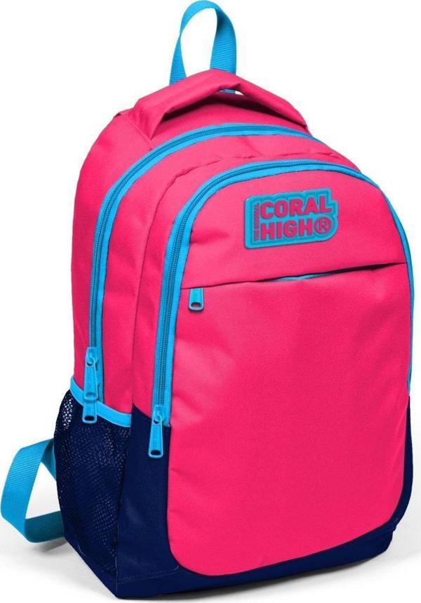 Coral High Pembe Lacivert Kız Çocuk İlkokul Ortaokul Sırt Çantası - Image 1