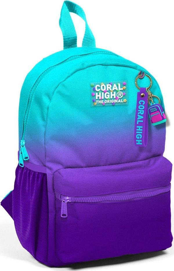 Coral High Turkuaz Mor Renk Geçişli Mini Yuva Sırt Çantası - Erkek Çocuk - Image 1