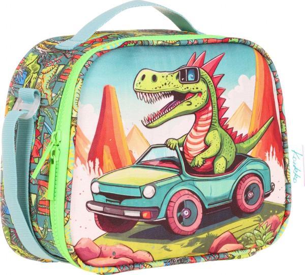 Kaukko Kids Isı Yalıtımlı Erkek Çocuk Yeşil Sevimli Dinazor Beslenme Çantası - Image 1