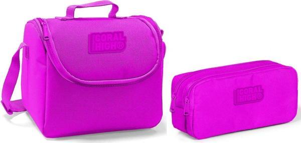 Coral High Beslenme Çantası ve Kalemlik Takım - Pembe - Kız Çocuk - Image 1