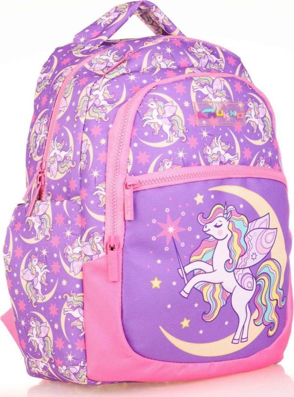 Kaukko Kids Mor Unicorn Kız Çocuk Okul Sırt Çantası - Image 1