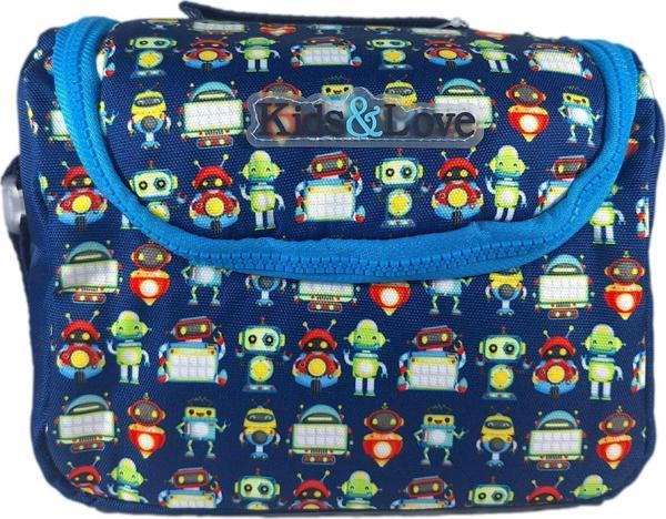 Kaukko Kids&Love Erkek Çocuk Beslenme Çantası - Robot - Isı Yalıtımlı - Image 1