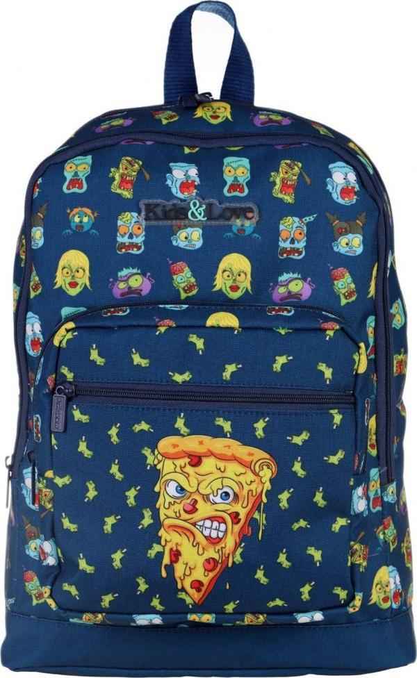 Kaukko Kids&Love Lacivert Zombie Pizza İlkokul Sırt Çantası - Erkek Çocuk - Image 1