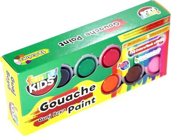 Funny Kids Guaj Boya 25 Ml X 12 Renk Set 025-05684 - Image 1