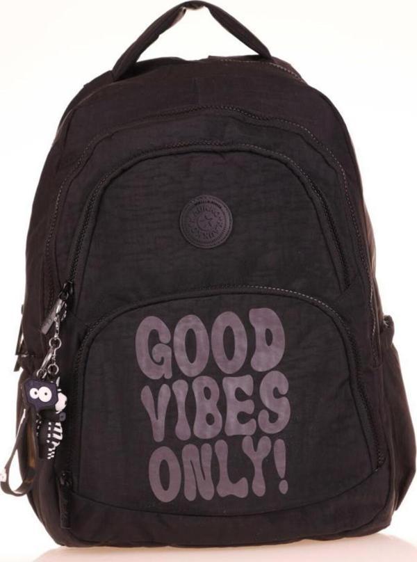 Kaukko Crazy Okul Sırt Çantası Black K1677 - Image 1