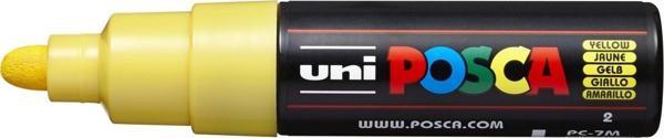 Uni-Ball Markör Boyama Kalemi Posca 4.5-5.5 Su Bazlı Poster Markörü Sarı pc-7m (6 Lı Paket) - Image 1