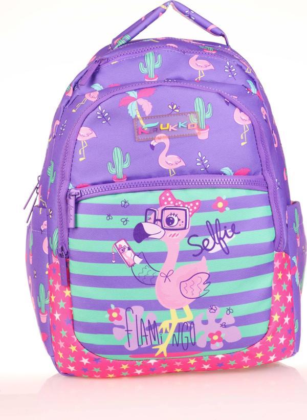 Kaukko Kids Okul Çantası Paterned Flamingo L5148 - Image 1