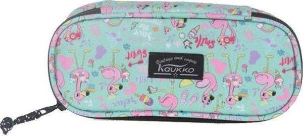 Kaukko Nature Özel Bölmeli Junior Kalem Çantası Mint Flamingo K2329 - Image 1