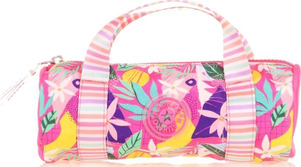 Kaukko Travel Double Stripe Kalem Çantası Pink K2595 - Image 1