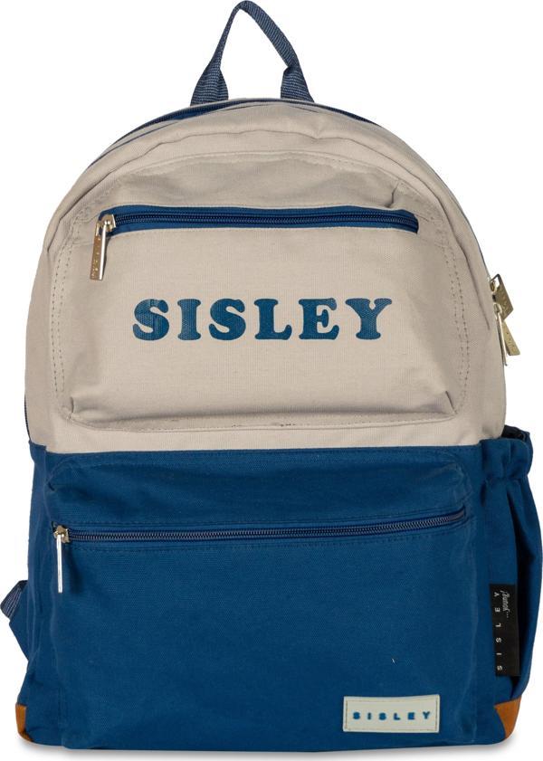 Sisley Sırt Çantası Okul Çantası Bej Lacivert 12910 - Image 1