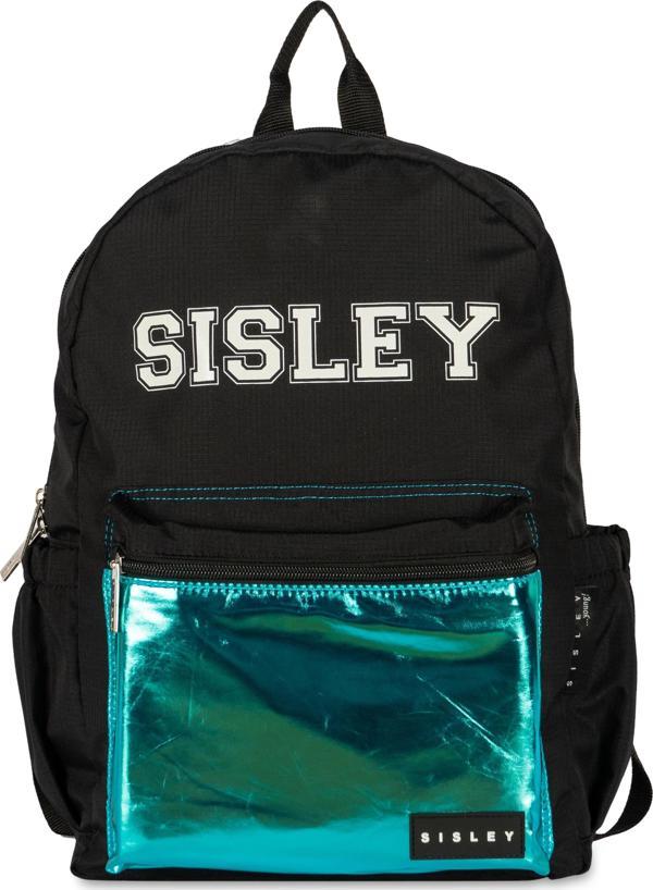 Sisley Sırt Çantası Okul Çantası Siyah Mavi 12907 - Image 1