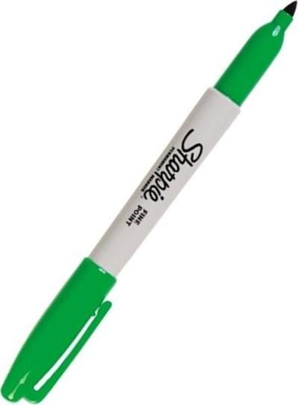 Sharpie Fine Ekonomik Yuvarlak Uç Yeşil Markör - Image 1