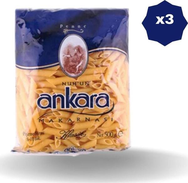 Nuh'Un Ankara Penne Makarna 500 Gr X 3 Adet - Image 1