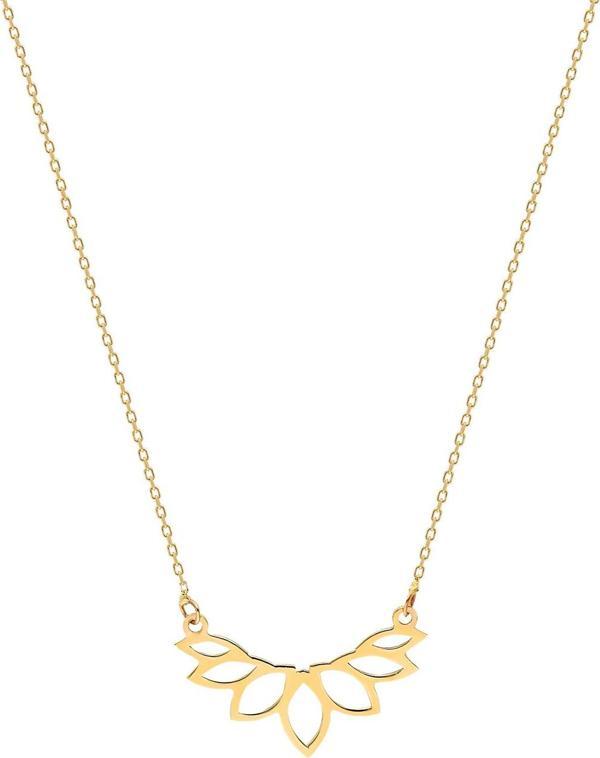 Glorria Altın Lotus Çiçeği Kolye - Image 1